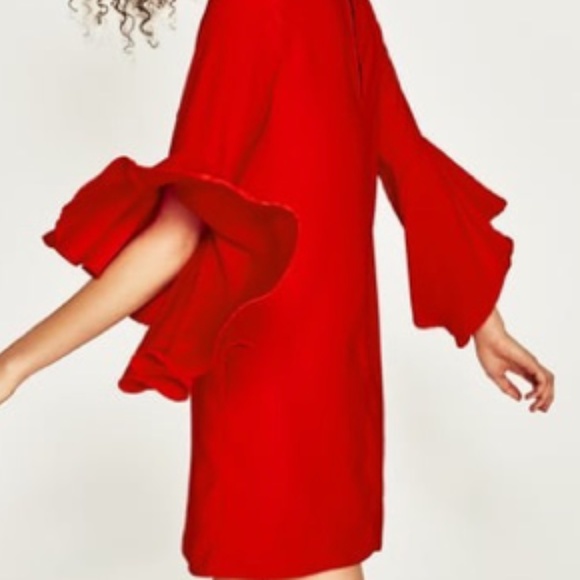 Zara flared-sleeve tunic dress - Picture 14 of 15